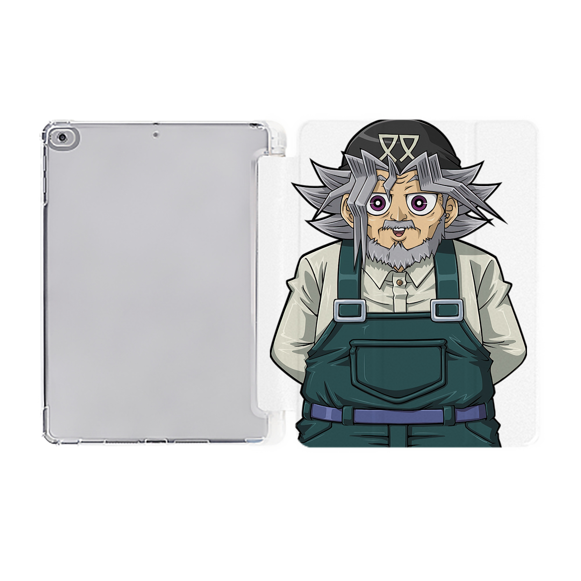 （画像用） 遊☆戯☆王 Yu-Gi-Oh! IPad ケース ペン収納付き 三つ折りスタンド PUレザー×シリコン 対応機種9.5/10.5/10.9インチ